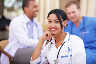 Smiling Nurse in a Healthcare Setting